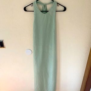 H&M sage green halter midi dress
